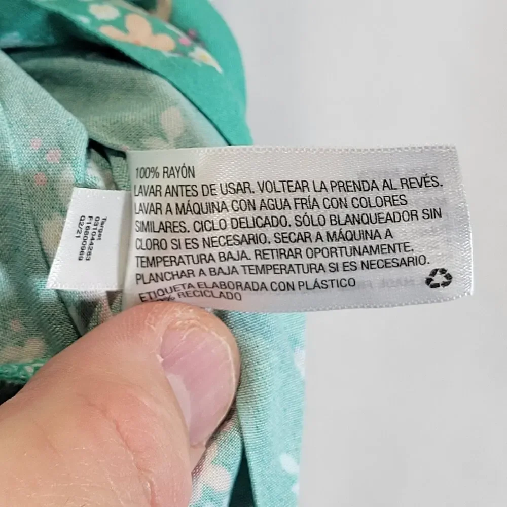 Cat & Jack Toddler Dress, Teal Floral Print, Size 2T, New with Tags